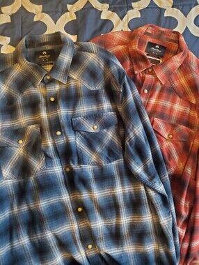 Wind River Plaid Western Style Shirts XL